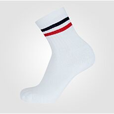 Chaussettes de tennis en coton et polyester par lot de 5 blanc