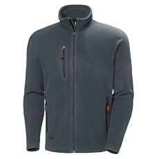 Helly Hansen Fleece Jacke mit Kinnschutz Oxford grau