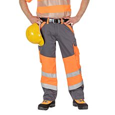 Pantalon de sécurité avec poche à monnaie Wikland anthracite-orange