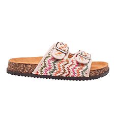 Pantolette für Damen mit Korkfussbett multi-color